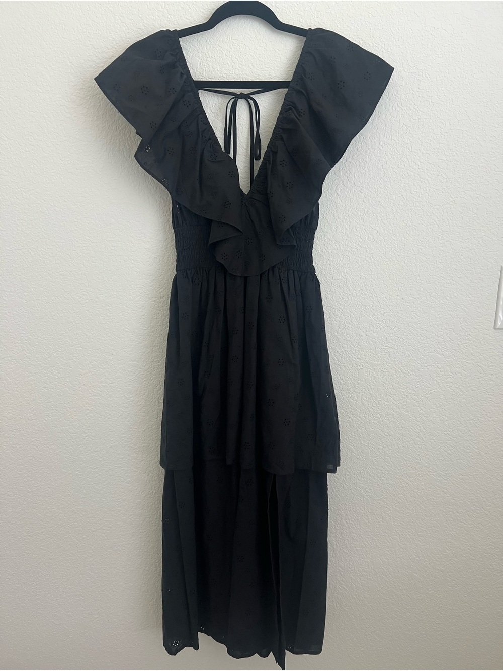 Eyelet Ruffle Midi Dress - Picture 4 of 5